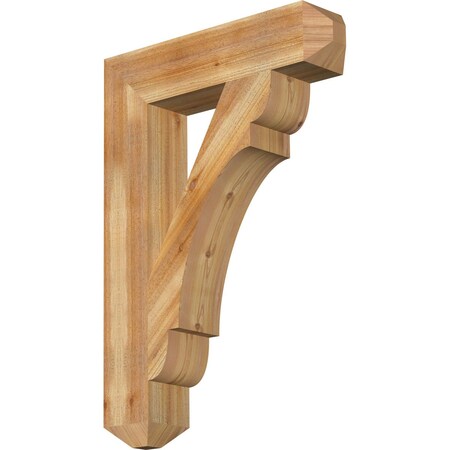 Ekena Millwork Olympic Craftsman Rough Sawn Bracket, Western Red Cedar, 6"W x 28"D x 40"H BKT06X28X40OLY04RWR